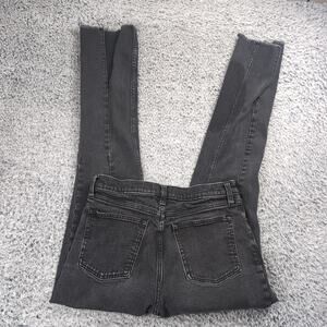 Abercrombie & Fitch Jeans Women 8 Black The Skinny High Rise Chore Distressed